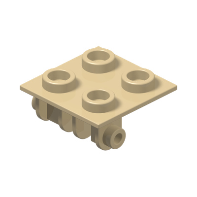 Hinge Brick 2 x 2 Top Plate · Couleur BrickLink : Tan