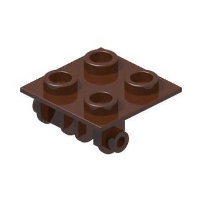 PLATE 2X2 (ROCKING) · Reddish Brown (réf. BrickLink Reddish Brown)
