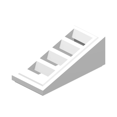 ROOF TILE W. LATTICE 1x2x2/3 · LEGO 6023804 (réf. BrickLink 61409) · White (réf. BrickLink White)