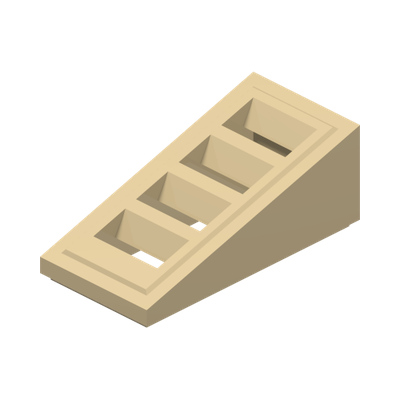 ROOF TILE W. LATTICE 1x2x2/3 · Brick Yellow (réf. BrickLink Tan)