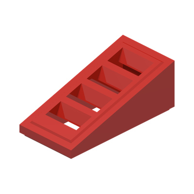 ROOF TILE W. LATTICE 1x2x2/3 · Bright Red (réf. BrickLink Red)