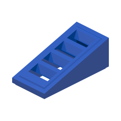 ROOF TILE W. LATTICE 1x2x2/3 · Bright Blue (réf. BrickLink Blue)