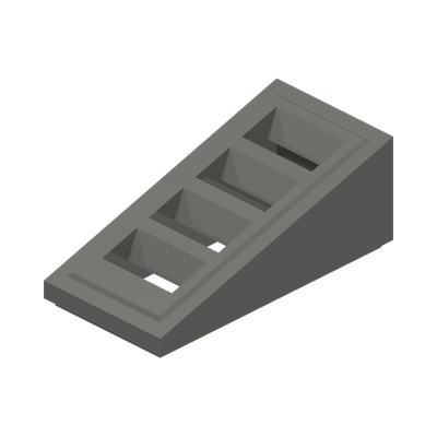 ROOF TILE W. LATTICE 1x2x2/3 · Dark Stone Grey (réf. BrickLink Dark Bluish Gray)