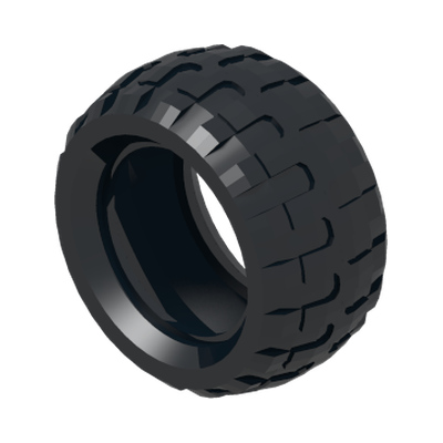 Tire 68.7 x 34 R · LEGO 6201365 (réf. BrickLink 61480) · Couleur BrickLink : Black