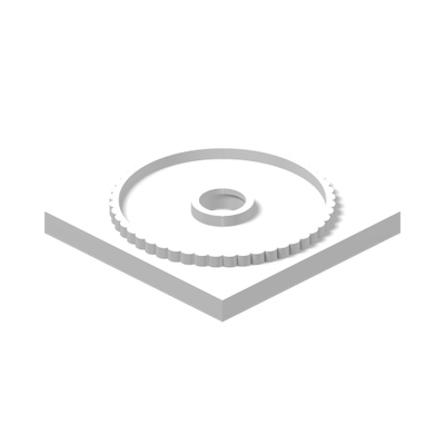 BOTTOM W. TURNTABLE 4X4 · LEGO 4611927 (réf. BrickLink 61485) · White (réf. BrickLink White)