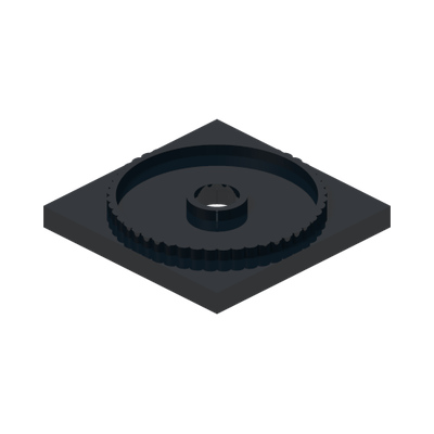 BOTTOM W. TURNTABLE 4X4 · Black (réf. BrickLink Black)