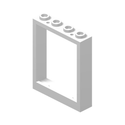 FRAME 1X4X4 · LEGO 6254518 (réf. BrickLink 6154) · White (réf. BrickLink White)
