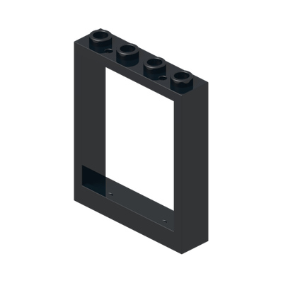 FRAME 1X4X4 · Black (réf. BrickLink Black)