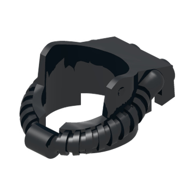Minifigure Fire Helmet Breathing Hose · LEGO 615826 (réf. BrickLink 6158) · Couleur BrickLink : Black