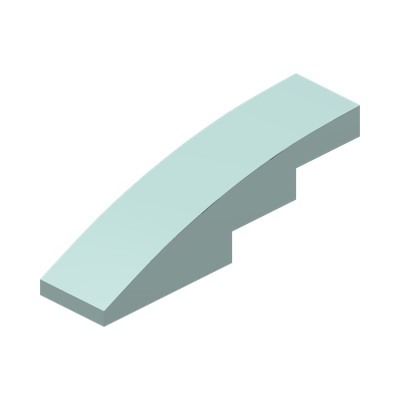 BRICK WITH BOW 1X4 · Aqua (réf. BrickLink Light Aqua)