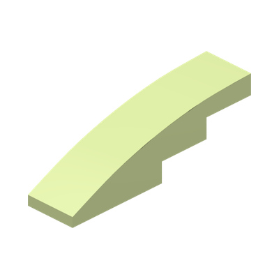 Slope, Curved 4 x 1 · Spring Yellowish Green (réf. BrickLink Yellowish Green)