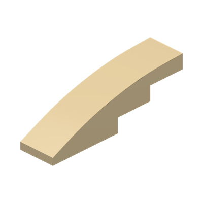 BRICK WITH BOW 1X4 · Brick Yellow (réf. BrickLink Tan)