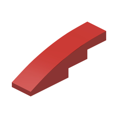 BRICK WITH BOW 1X4 · Bright Red (réf. BrickLink Red)