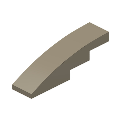 BRICK WITH BOW 1X4 · Sand Yellow (réf. BrickLink Dark Tan)