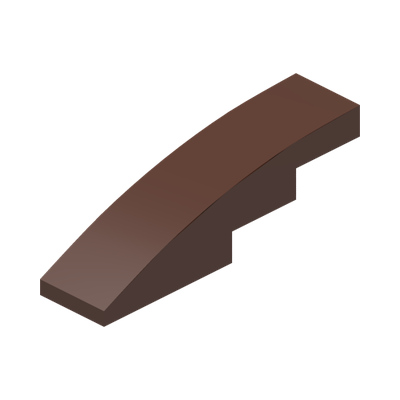 BRICK WITH BOW 1X4 · Reddish Brown (réf. BrickLink Reddish Brown)