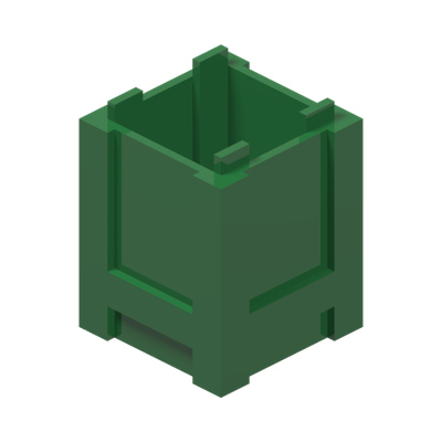 Container, Box 2 x 2 x 2 - Top Opening · LEGO 4548102 (réf. BrickLink 61780) · Dark Green (réf. BrickLink Green)