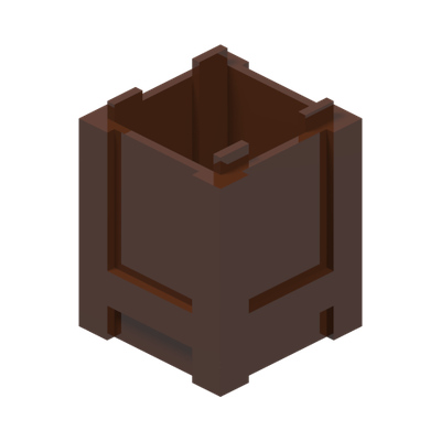 BOX  2x2x2 · Reddish Brown (réf. BrickLink Reddish Brown)