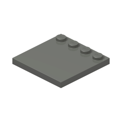PLATE 4X4 W. 4 KNOBS · Dark Stone Grey (réf. BrickLink Dark Bluish Gray)