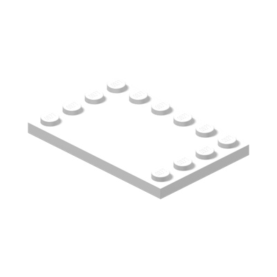 PLATE 4X6 W. 12 KNOBS · LEGO 4163986 (réf. BrickLink 6180) · White (réf. BrickLink White)