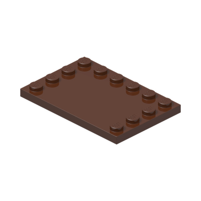 PLATE 4X6 W. 12 KNOBS · Reddish Brown (réf. BrickLink Reddish Brown)