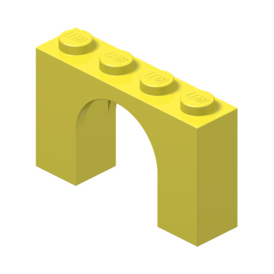 ARCH 1X4X2 · Cool Yellow (réf. BrickLink Bright Light Yellow)