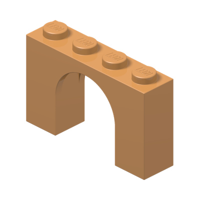 ARCH 1X4X2 · Medium Nougat (réf. BrickLink Medium Nougat)