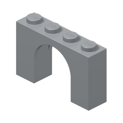 ARCH 1X4X2 · Medium Stone Grey (réf. BrickLink Light Bluish Gray)