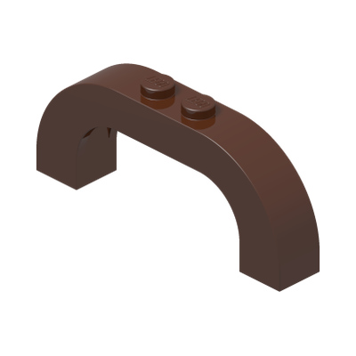 Arch 1 x 6 x 2 Curved Top · Couleur BrickLink : Reddish Brown