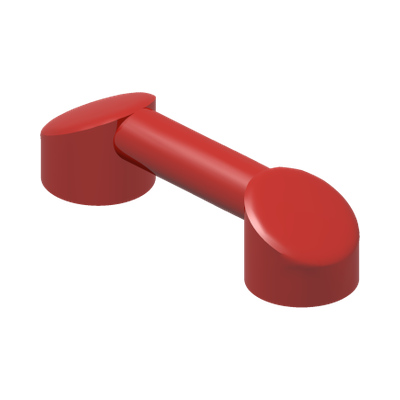 TELEPHONE RECEIVER BRIGHT RED