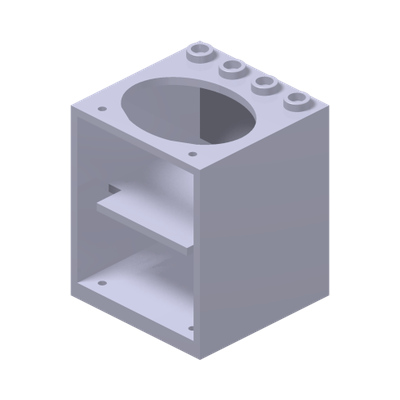 Container, Cupboard 4 x 4 x 4 with Elliptical Hole for Sink · Réf. BrickLink 6197 · Couleur BrickLink : Light Violet