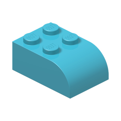 BRICK 2X3 W. ARCH · Medium Azur (réf. BrickLink Medium Azure)