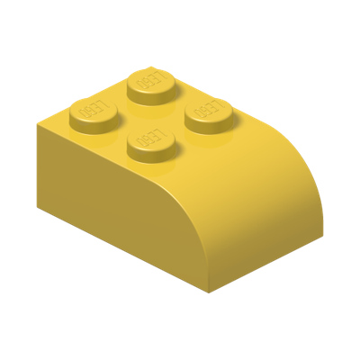 BRICK 2X3 W. ARCH · Bright Yellow (réf. BrickLink Yellow)