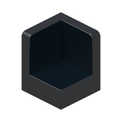 WALL CORNER 1X1X1 · Black (réf. BrickLink Black)