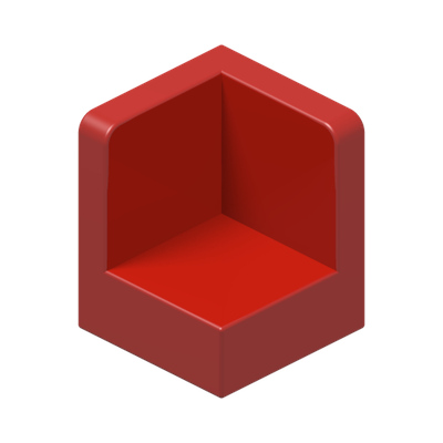 WALL CORNER 1X1X1 · Bright Red (réf. BrickLink Red)