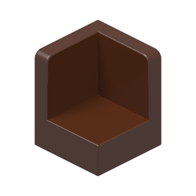 WALL CORNER 1X1X1 · Reddish Brown (réf. BrickLink Reddish Brown)