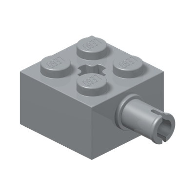 BRICK 2X2 W. SNAP AND CROSS · Multicombination 4 (réf. BrickLink Light Bluish Gray)
