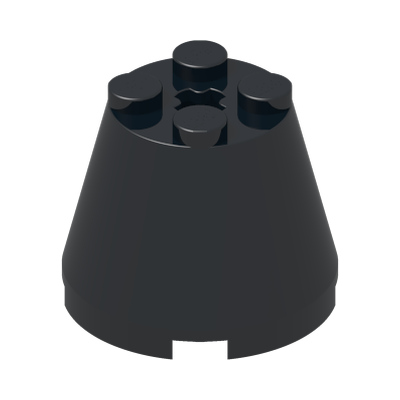 ROCKET STEP 3X3X2 W. CROSS · Black (réf. BrickLink Black)