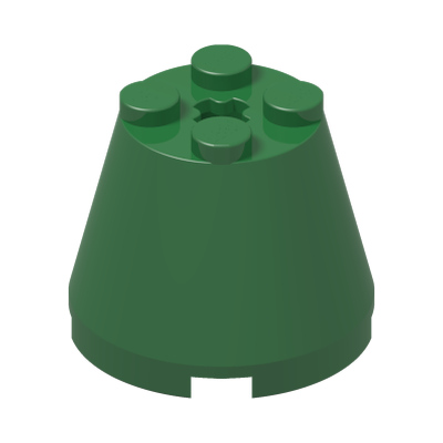 ROCKET STEP 3X3X2 W. CROSS · LEGO 6469906 (réf. BrickLink 6233) · Dark Green (réf. BrickLink Green)