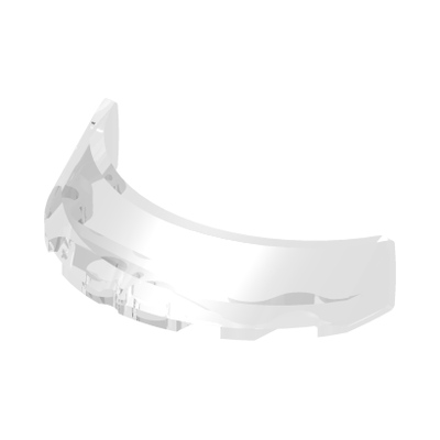 COCKPIT W/ BOW 3X6X1 · Transparent (réf. BrickLink Trans-Clear)
