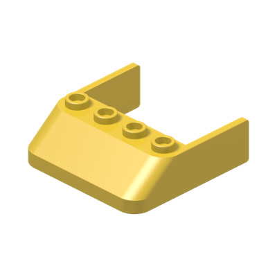 Windscreen 4 x 4 x 1 · LEGO 623824 (réf. BrickLink 6238) · Couleur BrickLink : Yellow