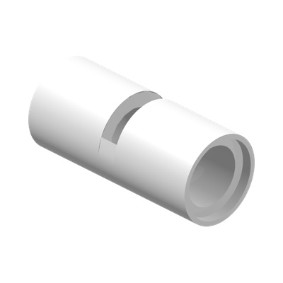 TUBE, W/ DOUBLE 4.85 HOLE · LEGO 6173116 (réf. BrickLink 62462) · White (réf. BrickLink White)