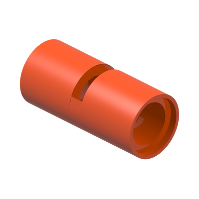 Technic, Pin Connector Round 2L with Slot (Pin Joiner Round) · Reddish Orange (réf. BrickLink Reddish Orange)