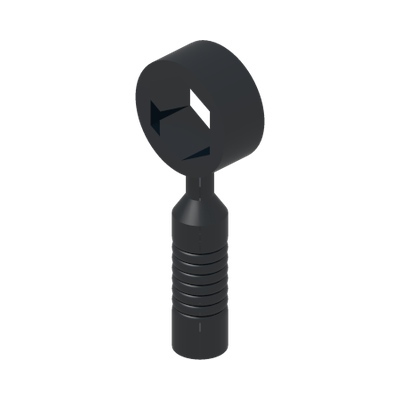 Minifigure, Utensil Tool Box Wrench - 6-Rib Handle · LEGO 4124110 (réf. BrickLink 6246d) · Couleur BrickLink : Black