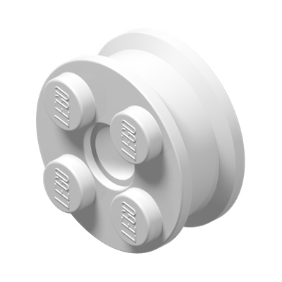 Wheel FreeStyle with Technic Pin Hole · LEGO 624801 (réf. BrickLink 6248) · Couleur BrickLink : White