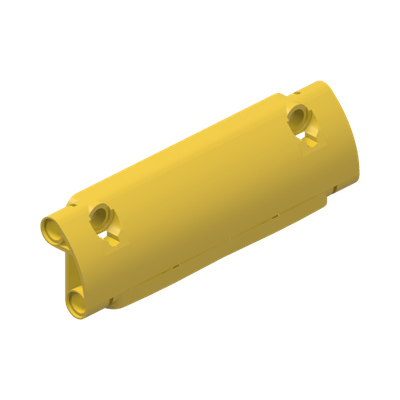 Technic, Panel Curved 11 x 3 with 2 Pin Holes through Panel Surface · LEGO 6417857 (réf. BrickLink 62531) · Couleur BrickLink : Yellow