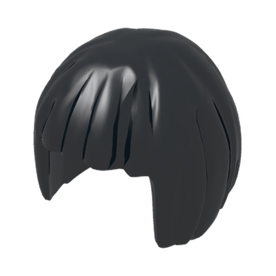 WIG LADY PAGE · LEGO 6155002 (réf. BrickLink 62711) · Black (réf. BrickLink Black)
