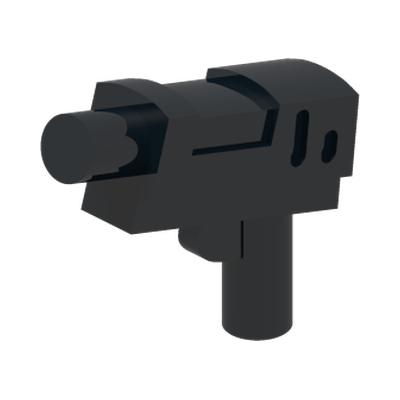 SUBMACHINE GUN Ø3.2 SHAFT · LEGO 6103643 (réf. BrickLink 62885) · Black (réf. BrickLink Black)