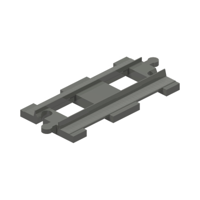 Duplo, Train Track Straight (short) · Réf. BrickLink 6377 · Couleur BrickLink : Dark Bluish Gray