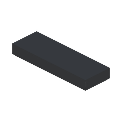 FLAT TILE 1X3 · Black (réf. BrickLink Black)