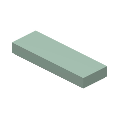 FLAT TILE 1X3 · Sand Green (réf. BrickLink Sand Green)